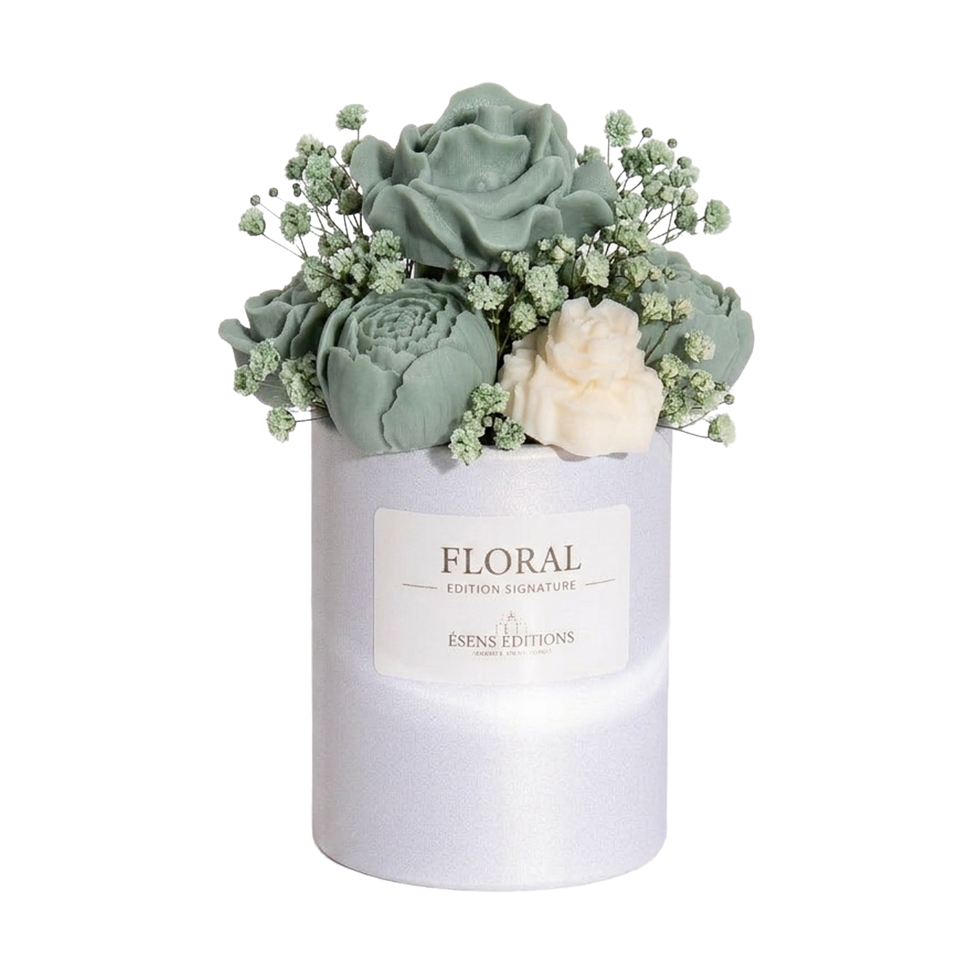 bougie fleur vert