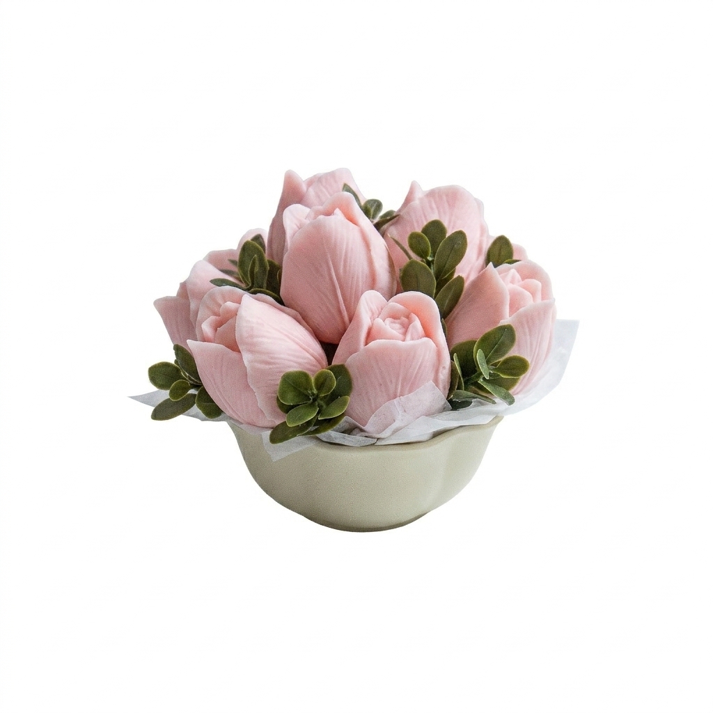bougie bouquet tulipes parfumé