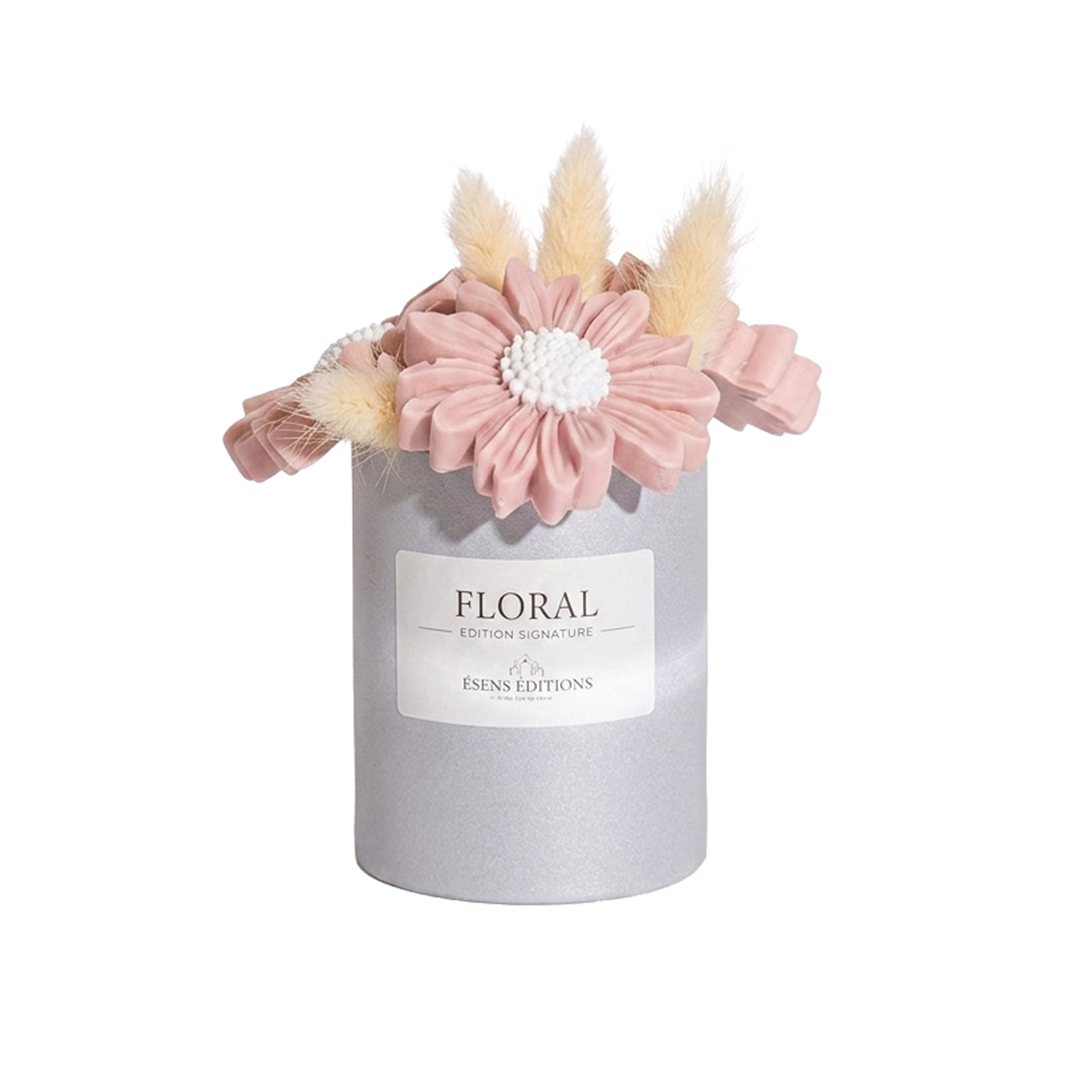 bougie fleur tournesols rose
