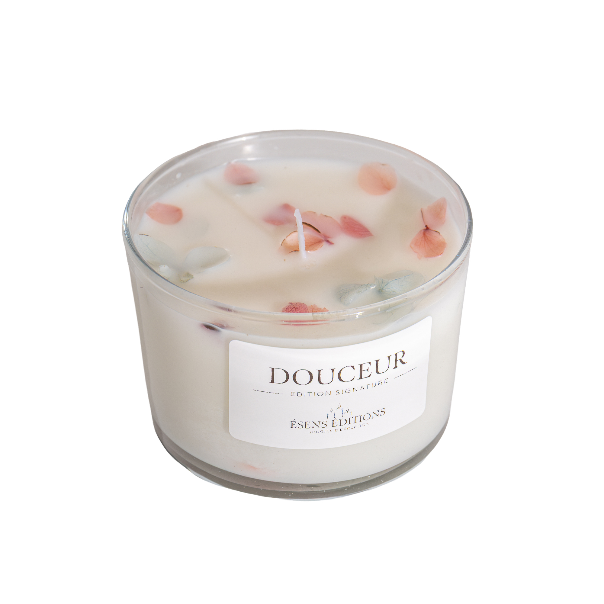 bougie fleurs séchées parfumée