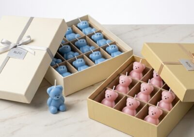 ourson personnalisés bougie