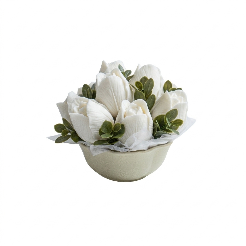 bougie bouquet tulipes parfumé