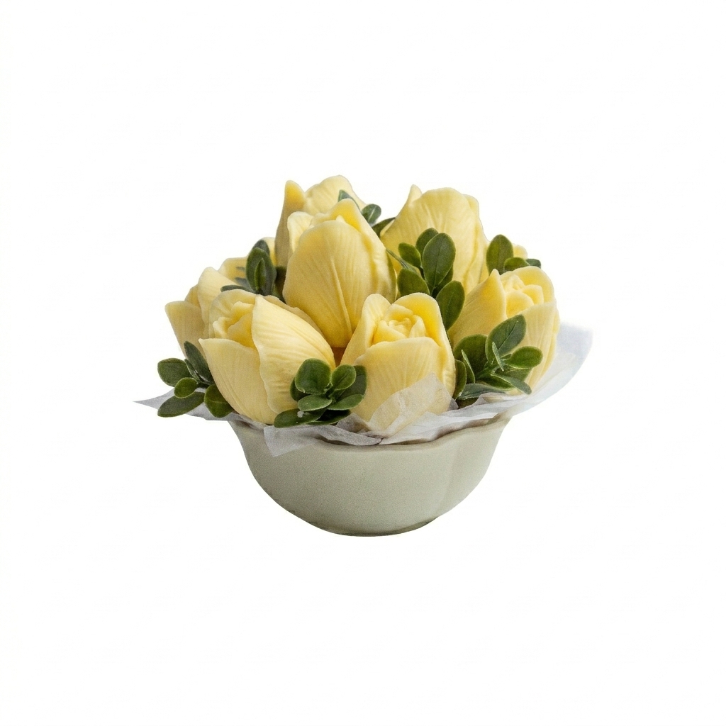 bougie bouquet tulipes parfumé