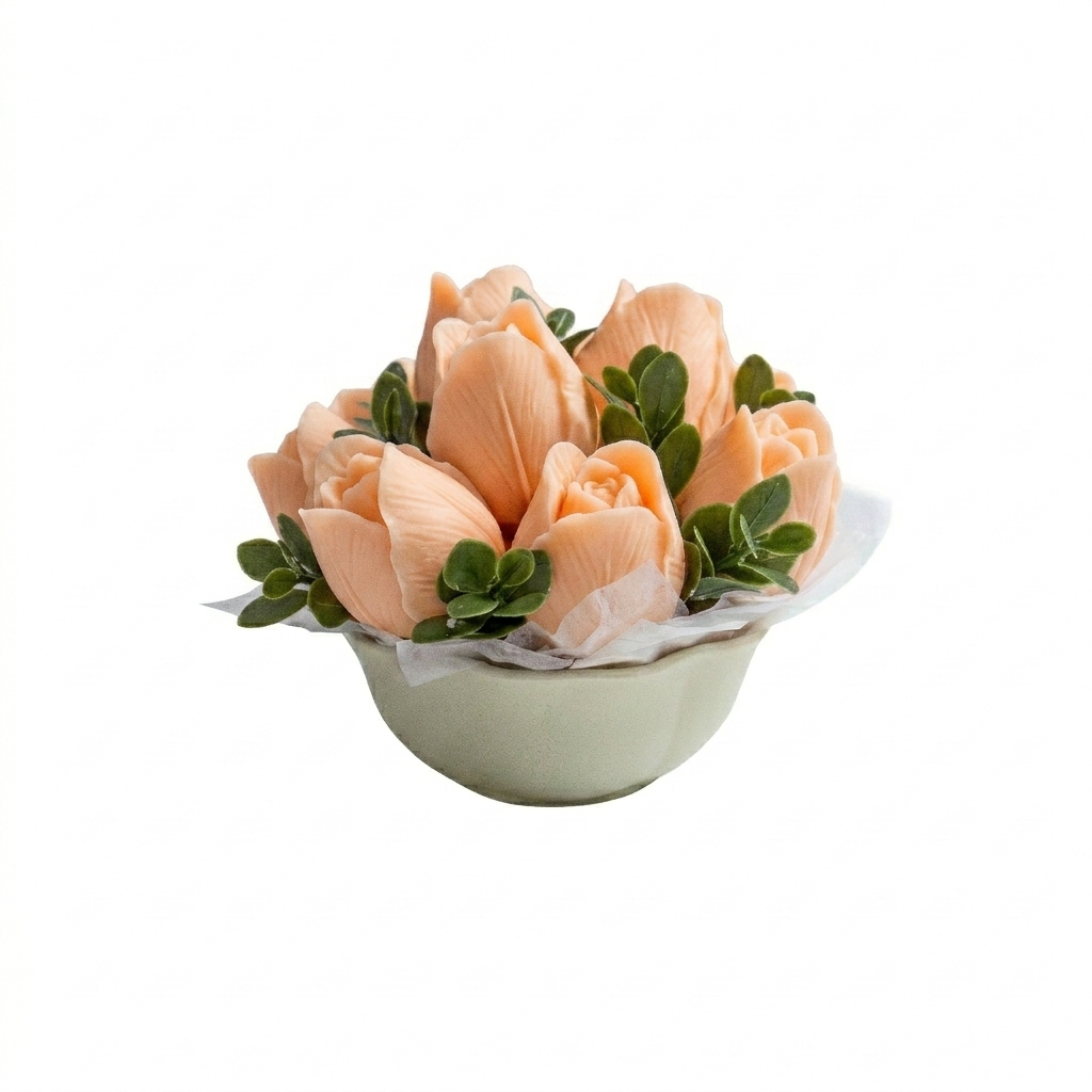 bougie bouquet tulipes parfumé
