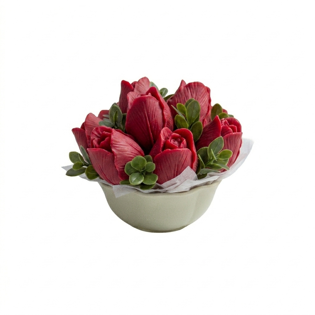 bougie bouquet tulipes parfumé